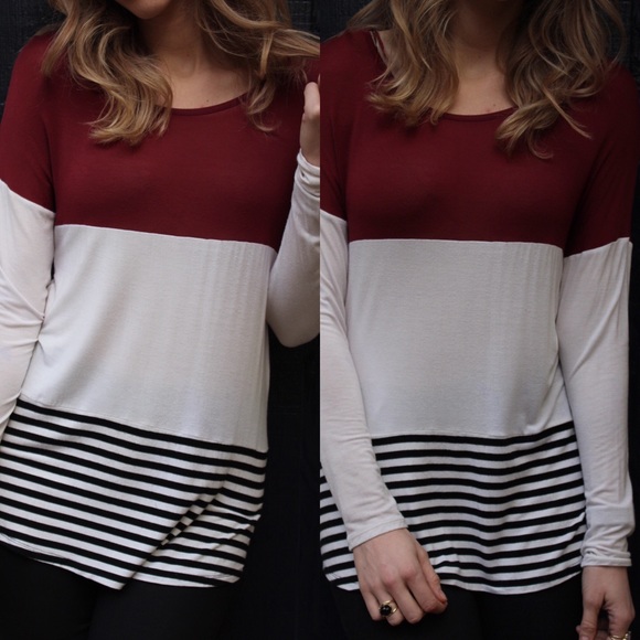 ModCloth Color Block Tee Size Small - Picture 3 of 4